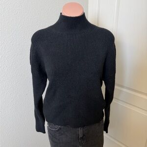Industry Mock Neck Black Soft Knit Sweater Sz M